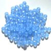 50 6mm Matte Light Sapphire Round Glass Beads